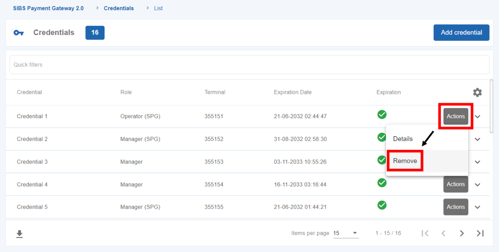 Credentials – Documentation